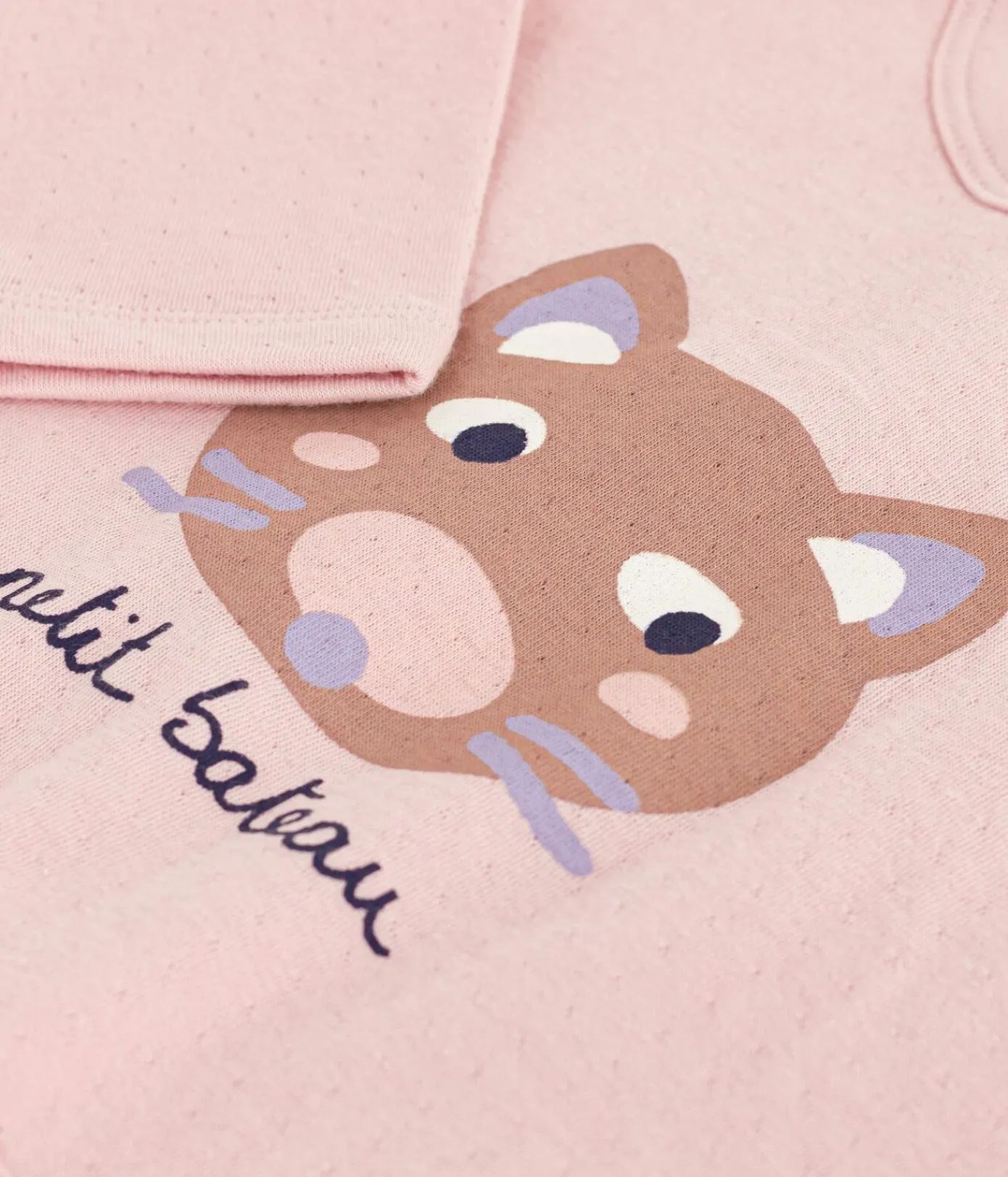 Petit Bateau T-Shirts, Oberteile*Langärmeliges Baby-T-Shirt aus Baumwolle mit Katzenmotiv rosa JOLI