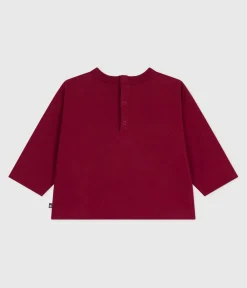 Petit Bateau T-Shirts, Oberteile*Langärmeliges Baby-T-Shirt aus Baumwolle mit Katzenmotiv AMARANTE