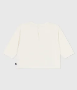 Petit Bateau T-Shirts, Oberteile*Langärmeliges Baby-T-Shirt aus Baumwolle mit Katzenmotiv blau MILK/ OLYMPIC