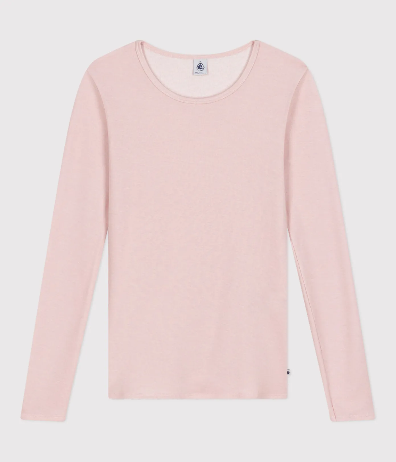 Petit Bateau Alle Langarmshirts|T-Shirts, Tanktops*Langärmeliges Damen-T-Shirt aus Wolle und Baumwolle rosa SALINE