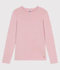 Petit Bateau Alle Langarmshirts|Das Ikonische (Slim)*Langärmeliges Damen-T-Shirt L’Iconique aus Baumwolle rosa JOLI