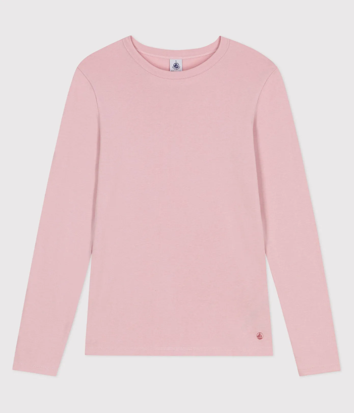 Petit Bateau Alle Langarmshirts|Das Ikonische (Slim)*Langärmeliges Damen-T-Shirt L’Iconique aus Baumwolle rosa JOLI