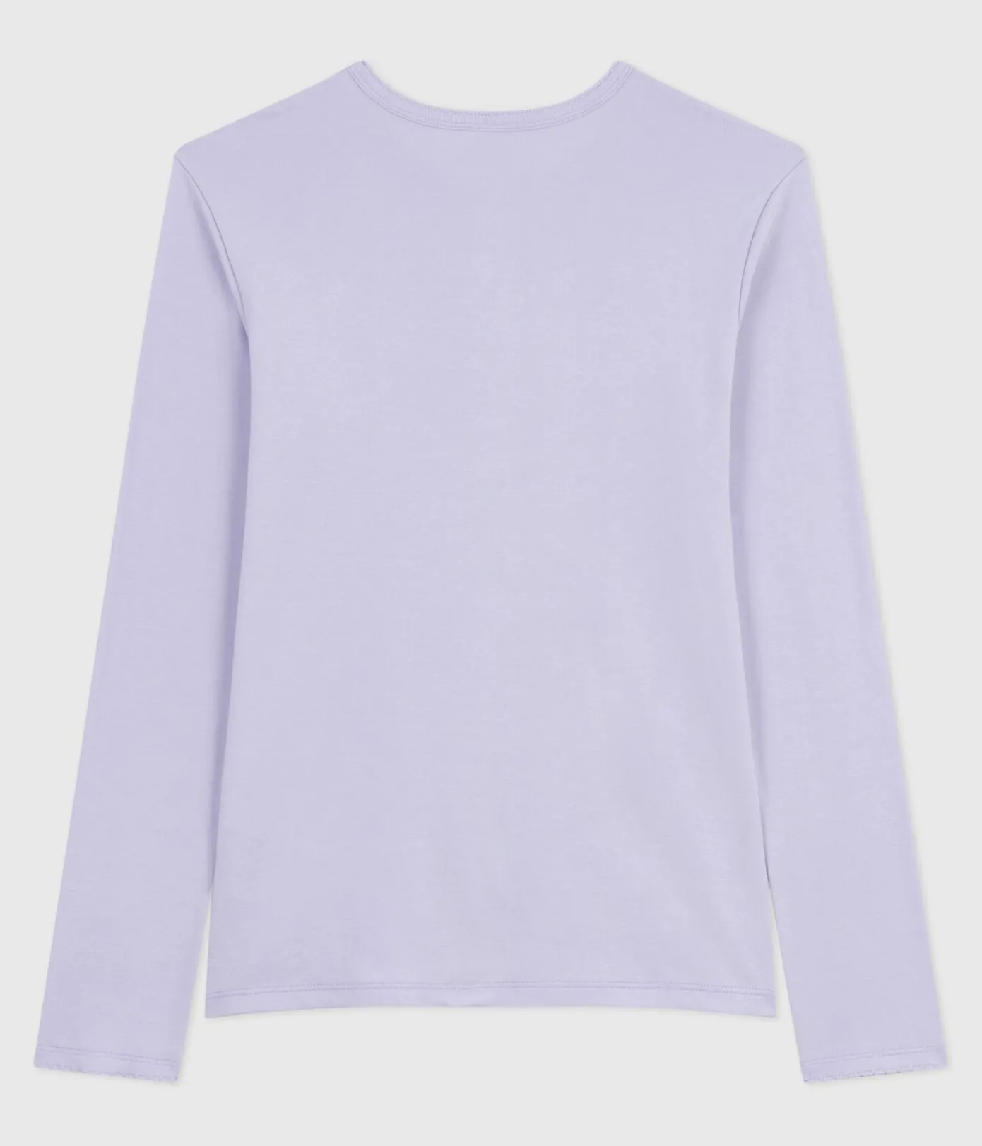 Petit Bateau Alle Langarmshirts|T-Shirts, Tanktops*Langärmeliges Damen-T-Shirt L’Iconique aus Baumwolle mit Picotkante violett PARME