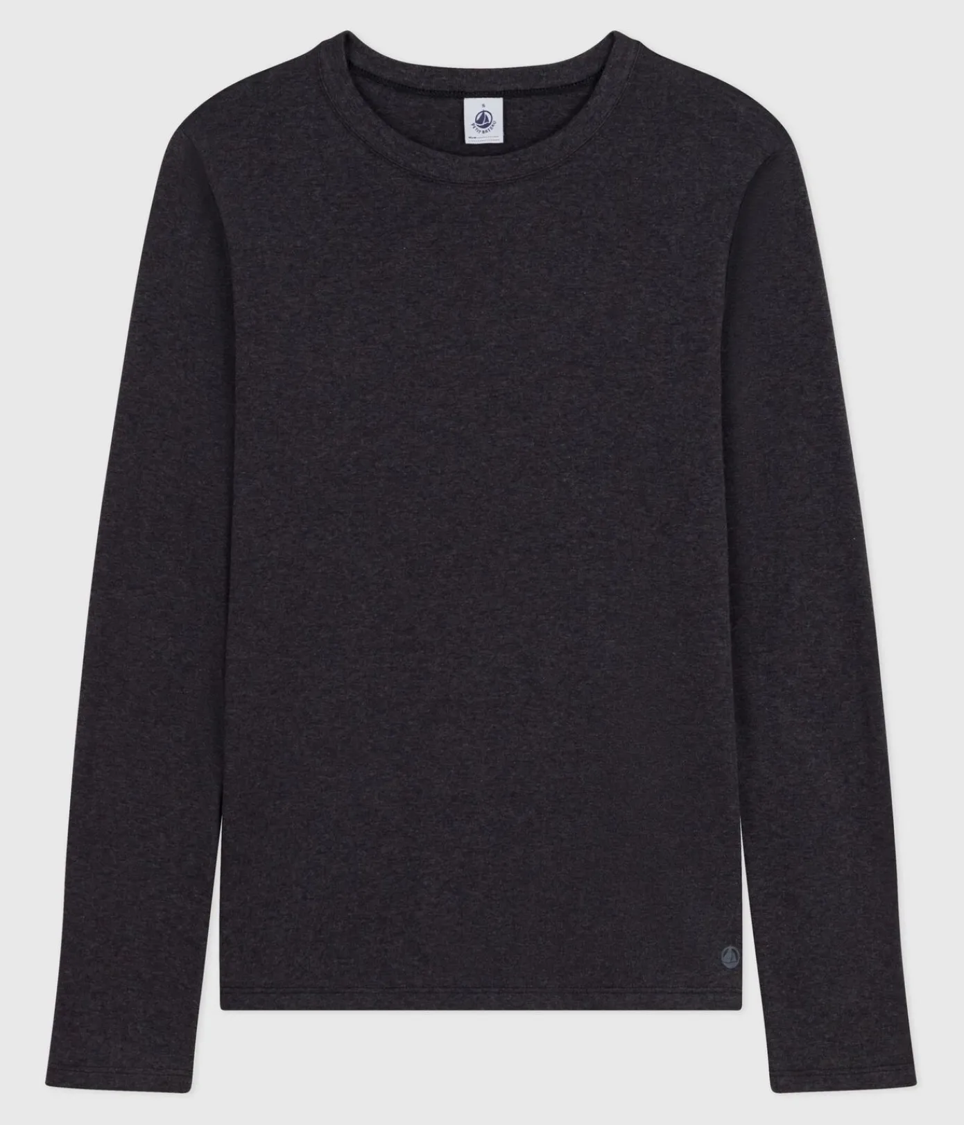 Petit Bateau Das Ikonische (Slim)|T-Shirts, Tanktops*Langärmeliges Damen-T-Shirt L’Iconique aus Baumwolle grau CITY CHINE
