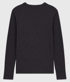 Petit Bateau Das Ikonische (Slim)|T-Shirts, Tanktops*Langärmeliges Damen-T-Shirt L’Iconique aus Baumwolle grau CITY CHINE