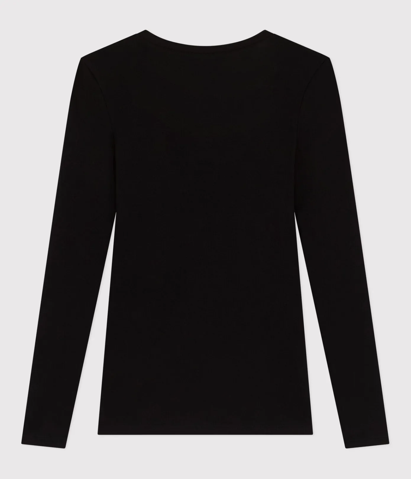 Petit Bateau Alle Langarmshirts|T-Shirts, Tanktops*Langärmeliges, eng anliegendes Damen-T-Shirt aus leichter Baumwolle schwarz BLACK