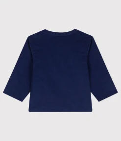Petit Bateau T-Shirts, Oberteile*Langärmeliges Hemd aus Feincord BLEU FONCE