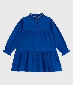 Petit Bateau Kleider, Röcke*Langärmeliges Kinder-Kleid aus einfarbiger Baumwolle OLYMPIC