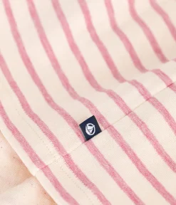 Petit Bateau Kleider, Röcke*Langärmeliges Kinder-Kleid aus Doppeljersey für Mädchen rosa AVALANCHE/ ROSELINE