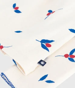 Petit Bateau Kleider, Röcke*Langärmeliges Kinder-Kleid aus Baumwolle MILK/ MULTICO