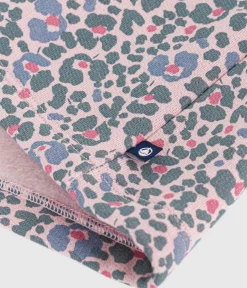 Petit Bateau Kleider, Röcke*Langärmeliges Kinder-Kleid aus Baumwolle rosa JOLI/weiss MULTICO