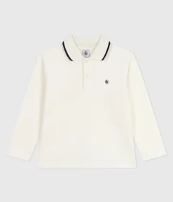 Petit Bateau T-Shirts, Poloshirts, Hemden*Langärmeliges Kinder-Poloshirt aus bedruckter Baumwolle naturfarben MILK
