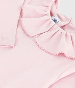 Petit Bateau T-Shirts, Tops, Oberteile*Langärmeliges Kinder-T-Shirt aus einfarbiger Baumwolle rosa JOLI