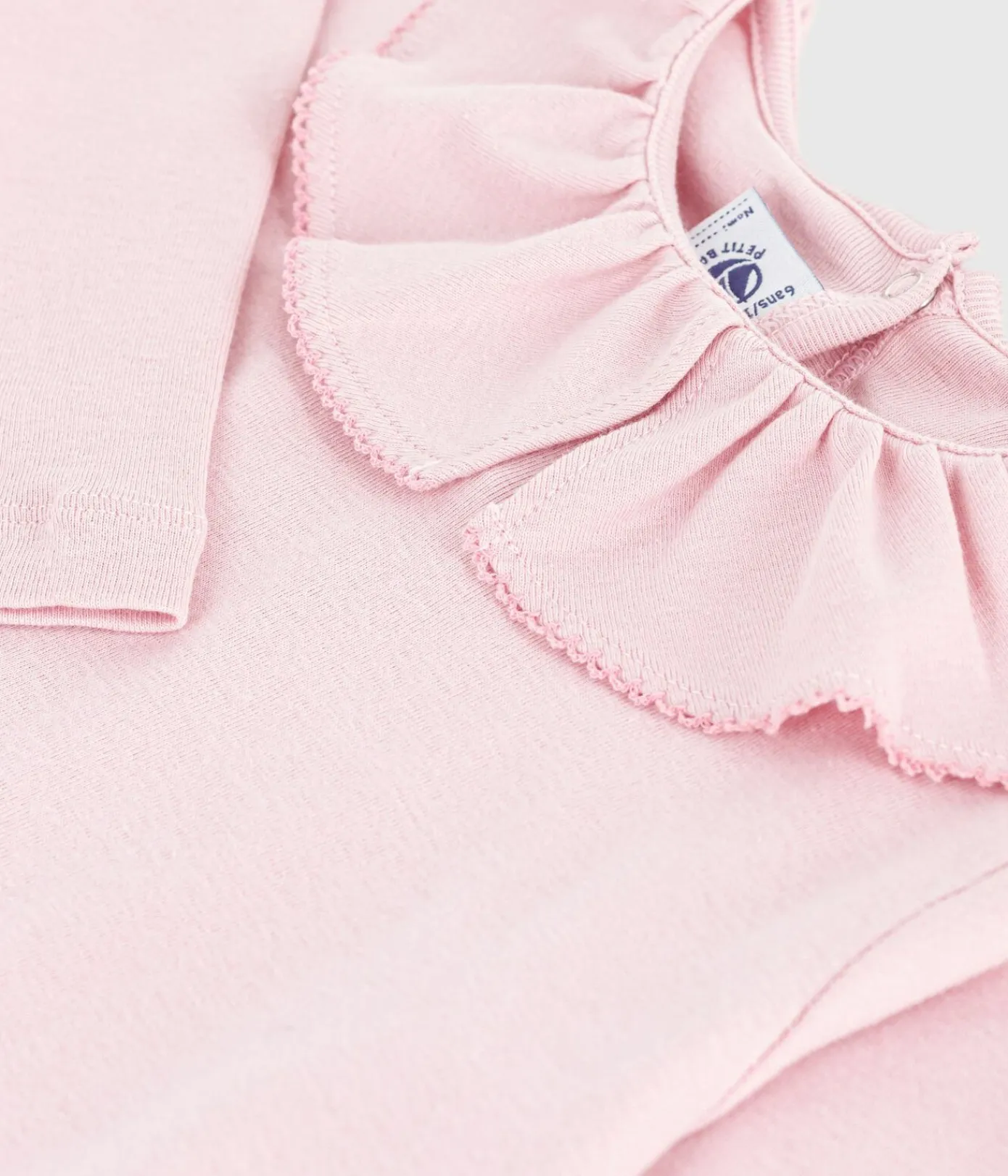 Petit Bateau T-Shirts, Tops, Oberteile*Langärmeliges Kinder-T-Shirt aus einfarbiger Baumwolle rosa JOLI