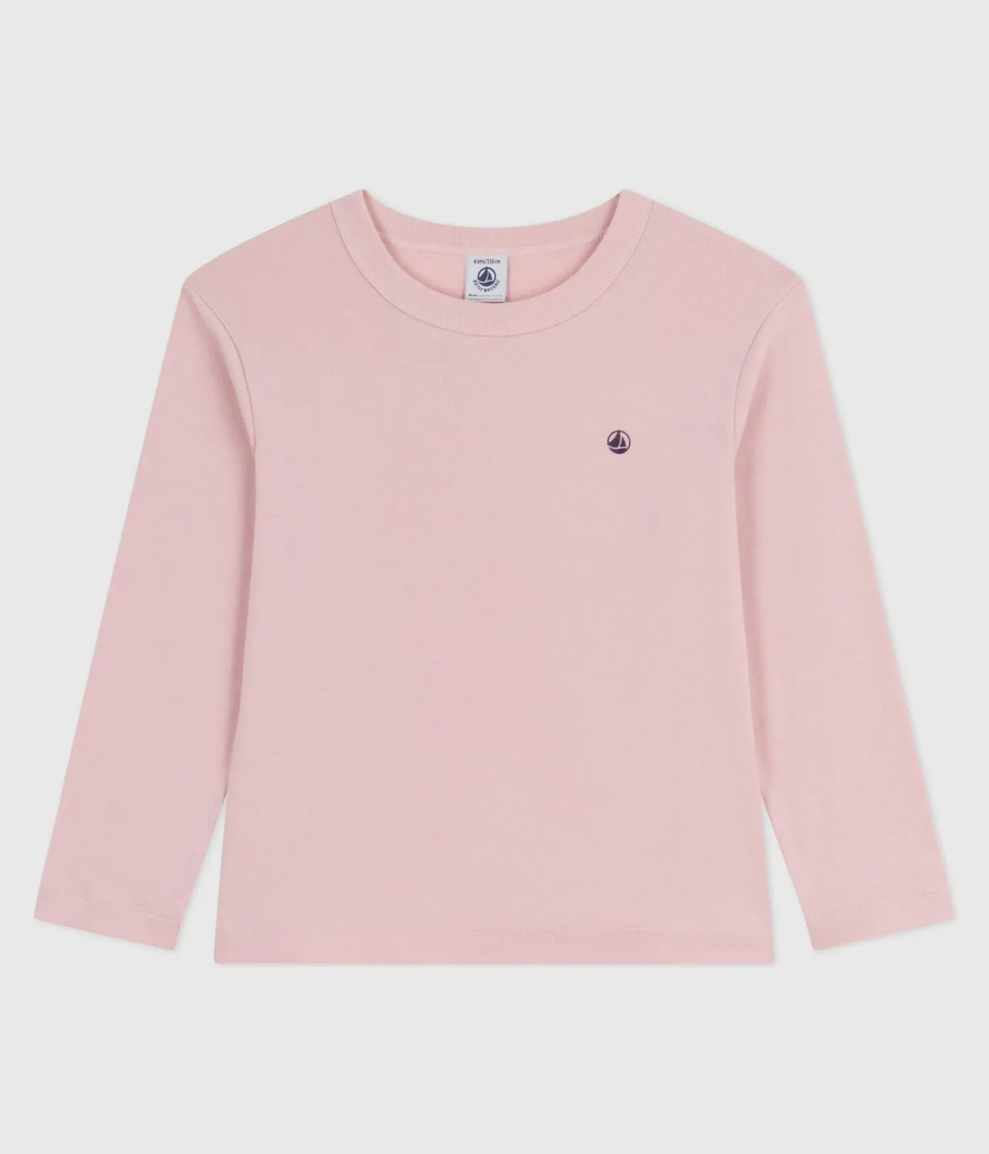 Petit Bateau T-Shirts, Tops, Oberteile*Langärmeliges Kinder-T-Shirt aus einfarbiger Baumwolle rosa JOLI