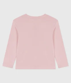 Petit Bateau T-Shirts, Tops, Oberteile*Langärmeliges Kinder-T-Shirt aus einfarbiger Baumwolle rosa JOLI