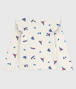 Petit Bateau T-Shirts, Tops, Oberteile*Langärmeliges Kinder-T-Shirt aus bedruckter Baumwolle MILK/ MULTICO