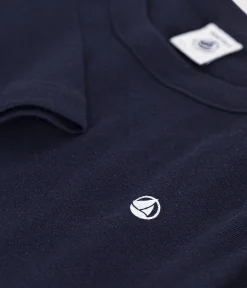 Petit Bateau T-Shirts, Poloshirts, Hemden|T-Shirts, Tops, Oberteile*Langärmeliges Kinder-T-Shirt aus Rippstrick für Mädchen und Jungen blau SMOKING