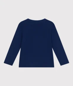 Petit Bateau T-Shirts, Poloshirts, Hemden*Langärmeliges Kinder-T-Shirt aus feinem Jersey für Jungen blau MEDIEVAL