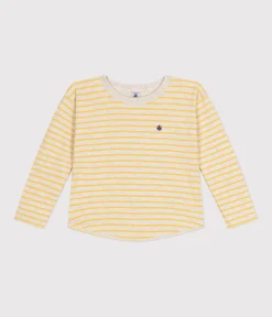 Petit Bateau T-Shirts, Poloshirts, Hemden*Langärmeliges Kinder-T-Shirt aus Doppeljersey für Jungen MONTELIMAR/ DAISY