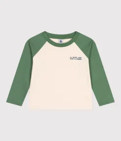 Petit Bateau T-Shirts, Poloshirts, Hemden*Langärmeliges Kinder-T-Shirt aus feinem Jersey für Jungen AVALANCHE/ PALMERAIE