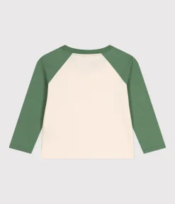 Petit Bateau T-Shirts, Poloshirts, Hemden*Langärmeliges Kinder-T-Shirt aus feinem Jersey für Jungen AVALANCHE/ PALMERAIE