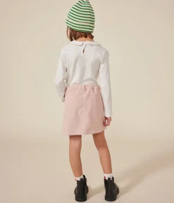 Petit Bateau T-Shirts, Tops, Oberteile*Langärmeliges Kinder-T-Shirt aus Baumwolle für Mädchen weiss MARSHMALLOW