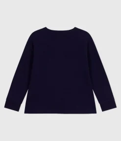 Petit Bateau T-Shirts, Poloshirts, Hemden*Langärmeliges Kinder-T-Shirt aus einfarbiger Baumwolle SOIR