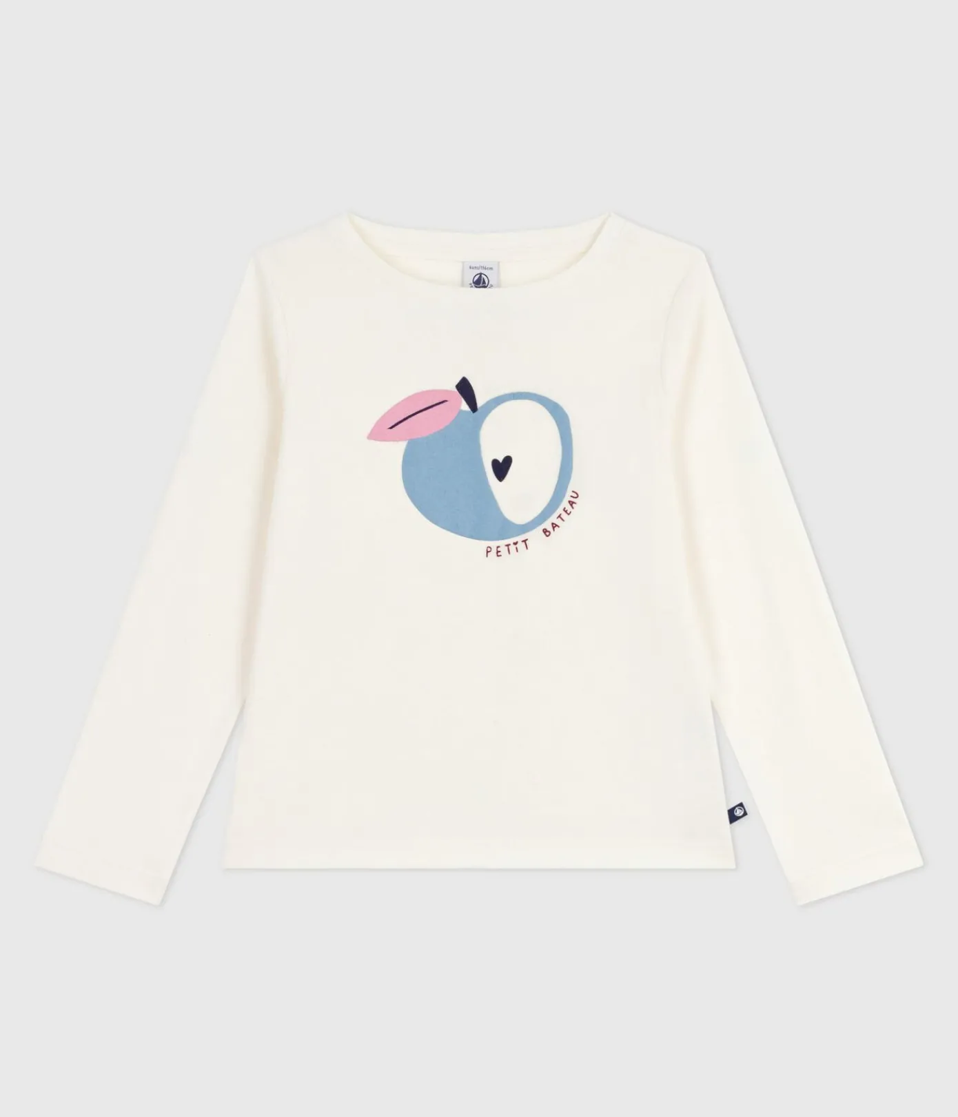 Petit Bateau T-Shirts, Tops, Oberteile*Langärmeliges Kinder-T-Shirt aus bedruckter Baumwolle MILK/ MULTICO