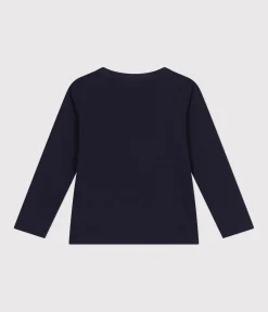 Petit Bateau T-Shirts, Poloshirts, Hemden*Langärmeliges Kinder-T-Shirt aus feinem Jersey für Jungen blau SMOKING