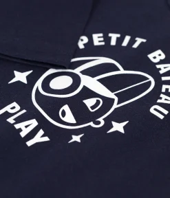 Petit Bateau T-Shirts, Poloshirts, Hemden*Langärmeliges Kinder-T-Shirt aus feinem Jersey für Jungen blau SMOKING