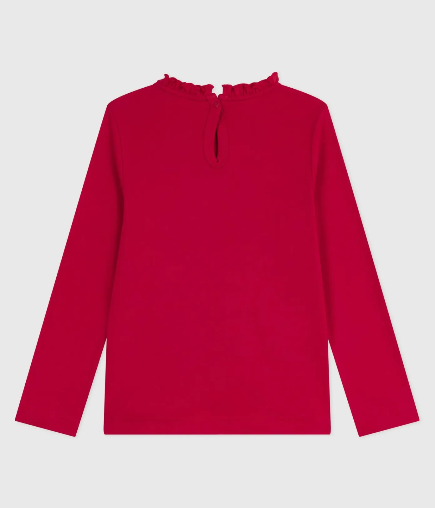 Petit Bateau T-Shirts, Tops, Oberteile*Langärmeliges Kinder-T-Shirt aus einfarbiger Baumwolle ROT TERKUIT
