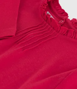 Petit Bateau T-Shirts, Tops, Oberteile*Langärmeliges Kinder-T-Shirt aus einfarbiger Baumwolle ROT TERKUIT