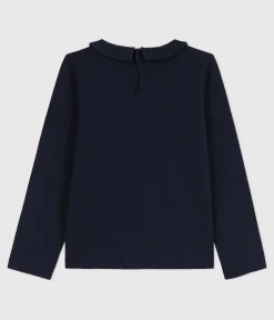 Petit Bateau T-Shirts, Tops, Oberteile*Langärmeliges Kinder-T-Shirt aus Baumwolle für Mädchen blau SMOKING