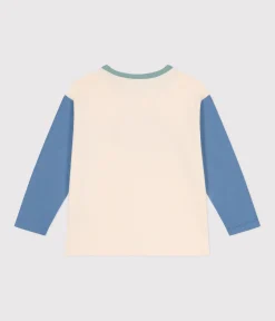 Petit Bateau T-Shirts, Poloshirts, Hemden*Langärmeliges Kinder-T-Shirt aus feinem Jersey für Jungen weiss AVALANCHE/ MULTICO