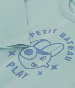 Petit Bateau T-Shirts, Poloshirts, Hemden*Langärmeliges Kinder-T-Shirt aus feinem Jersey für Jungen grün PAUL