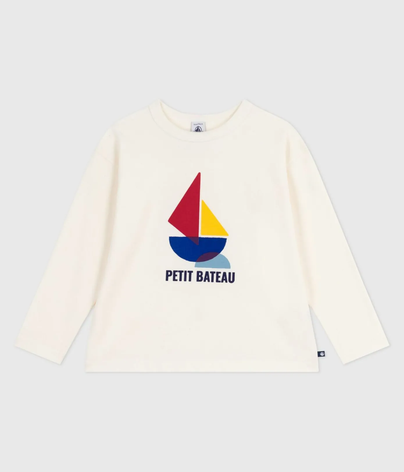 Petit Bateau T-Shirts, Poloshirts, Hemden*Langärmeliges Kinder-T-Shirt aus bedruckter Baumwolle naturfarben MILK