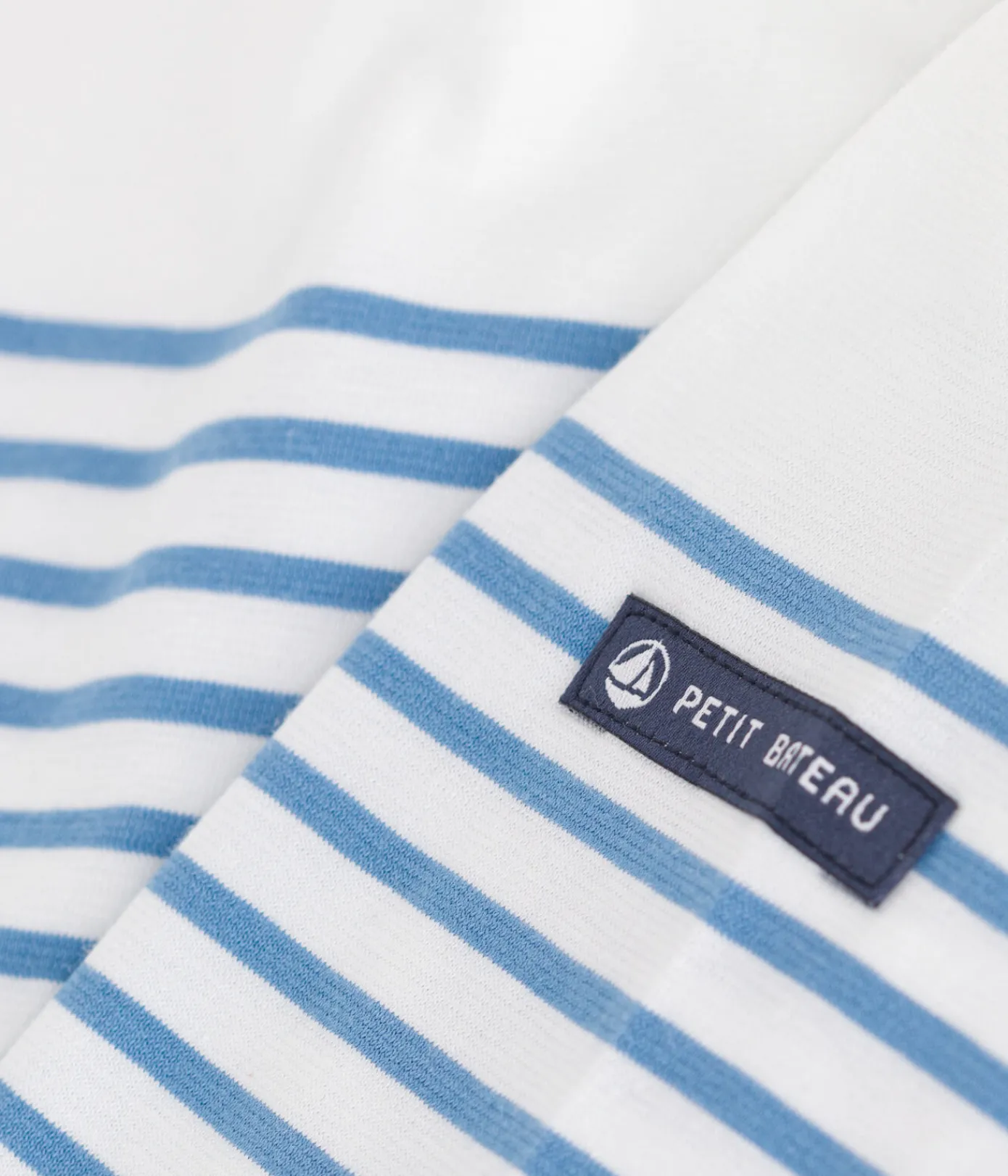 Petit Bateau Sweatshirts, Pullover, Cardigans|Sweatshirts, Pullover, Cardigans*Langärmeliges Kinder-T-Shirt weiss MARSHMALLOW/blau ALASKA