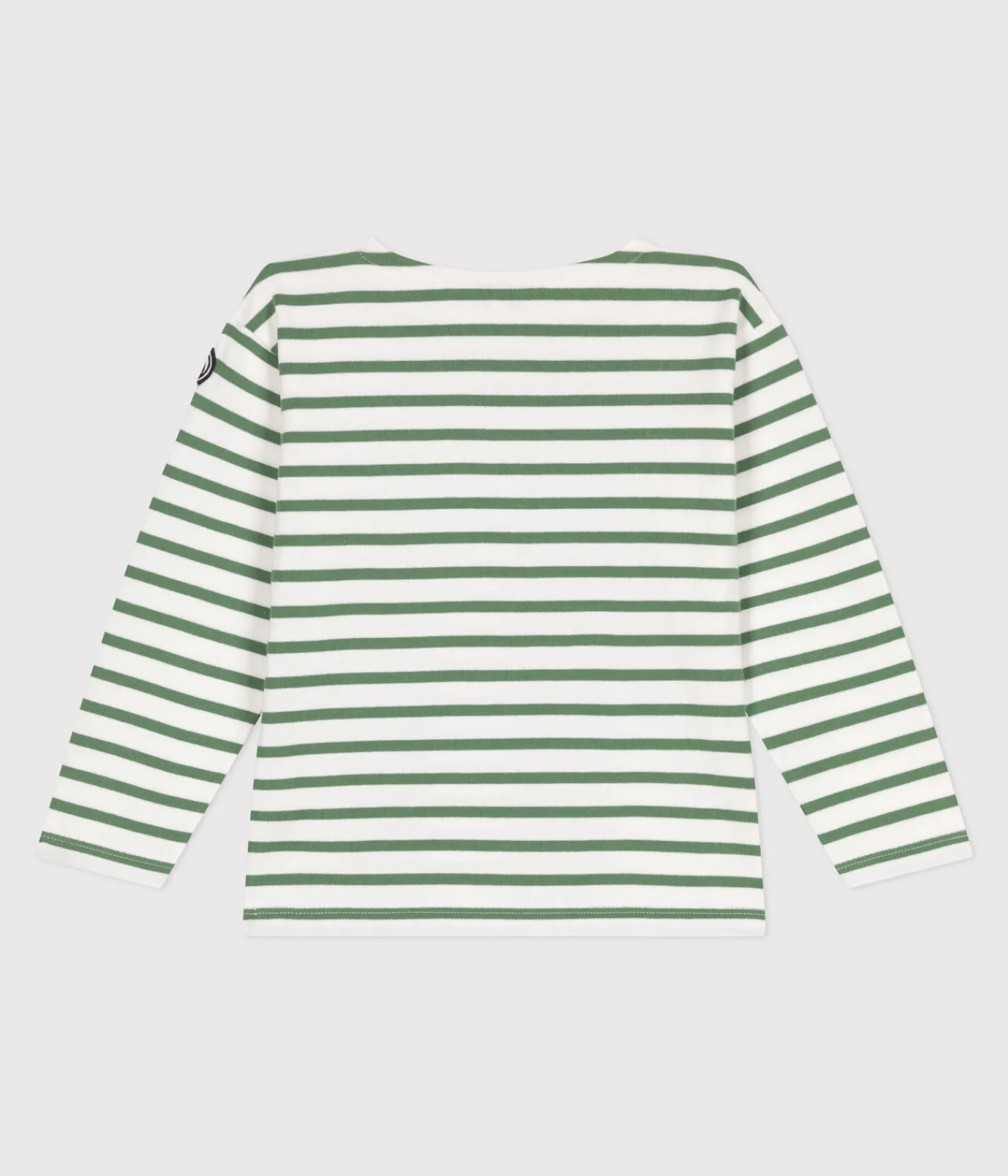 Petit Bateau Sweatshirts, Pullover, Cardigans*Langärmeliges Kinder-Unisex Streifenshirt aus Baumwolle grün MARSHMALLOW/ PALMERAIE