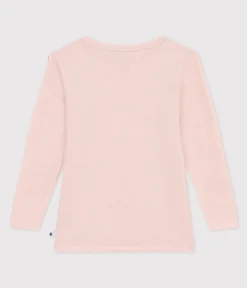Petit Bateau Unterhemden, Tanktops|T-Shirts, Poloshirts, Hemden*Langärmeliges T-Shirt aus Wolle und Baumwolle rosa SALINE