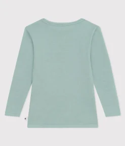Petit Bateau Unterhemden, Tanktops|T-Shirts, Poloshirts, Hemden*Langärmeliges T-Shirt aus Wolle und Baumwolle grün PAUL