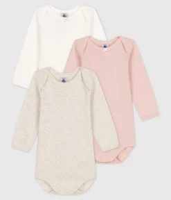 Petit Bateau Bodys*Langärmlige Baby-Bodys aus Baumwolle im 3er-Set variante 1