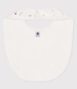 Petit Bateau Lätzchen​|Newborn*Lätzchen für Neugeborene aus bedruckter Baumwolle weiss MARSHMALLOW/weiss MULTICO