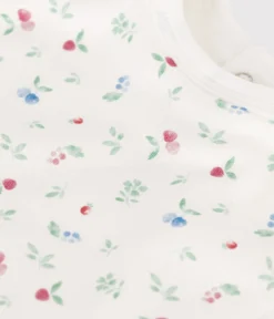 Petit Bateau Lätzchen​|Newborn*Lätzchen für Neugeborene aus bedruckter Baumwolle weiss MARSHMALLOW/weiss MULTICO