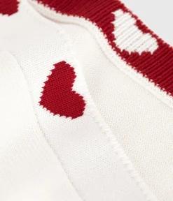 Petit Bateau Schlafsäcke, Decken|Newborn*Newborn Baby-Decke aus Baumwolle weiss MARSHMALLOW/ROT TERKUIT