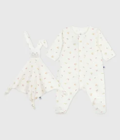 Petit Bateau Newborn*Newborn-Geschenkset aus Baumwolle mit Blumenmotiv variante 1