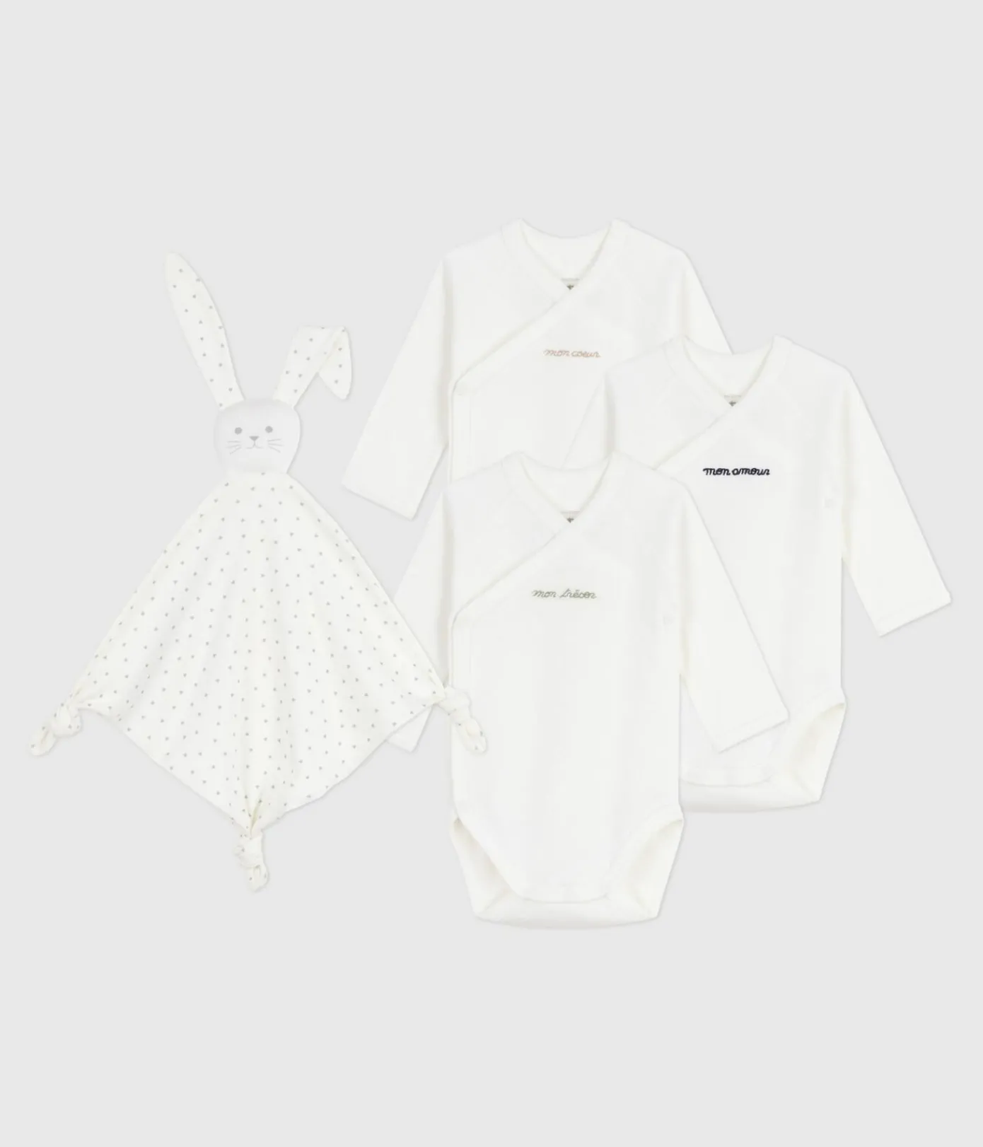 Petit Bateau Newborn*Newborn-Geschenkset aus bestickter Baumwolle variante 1