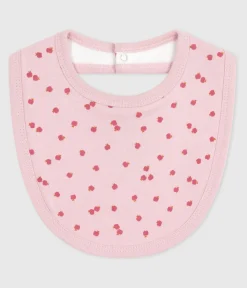 Petit Bateau Lätzchen​|Newborn*Newborn-Lätzchen aus bedruckter Baumwolle rosa JOLI/weiss MULTICO
