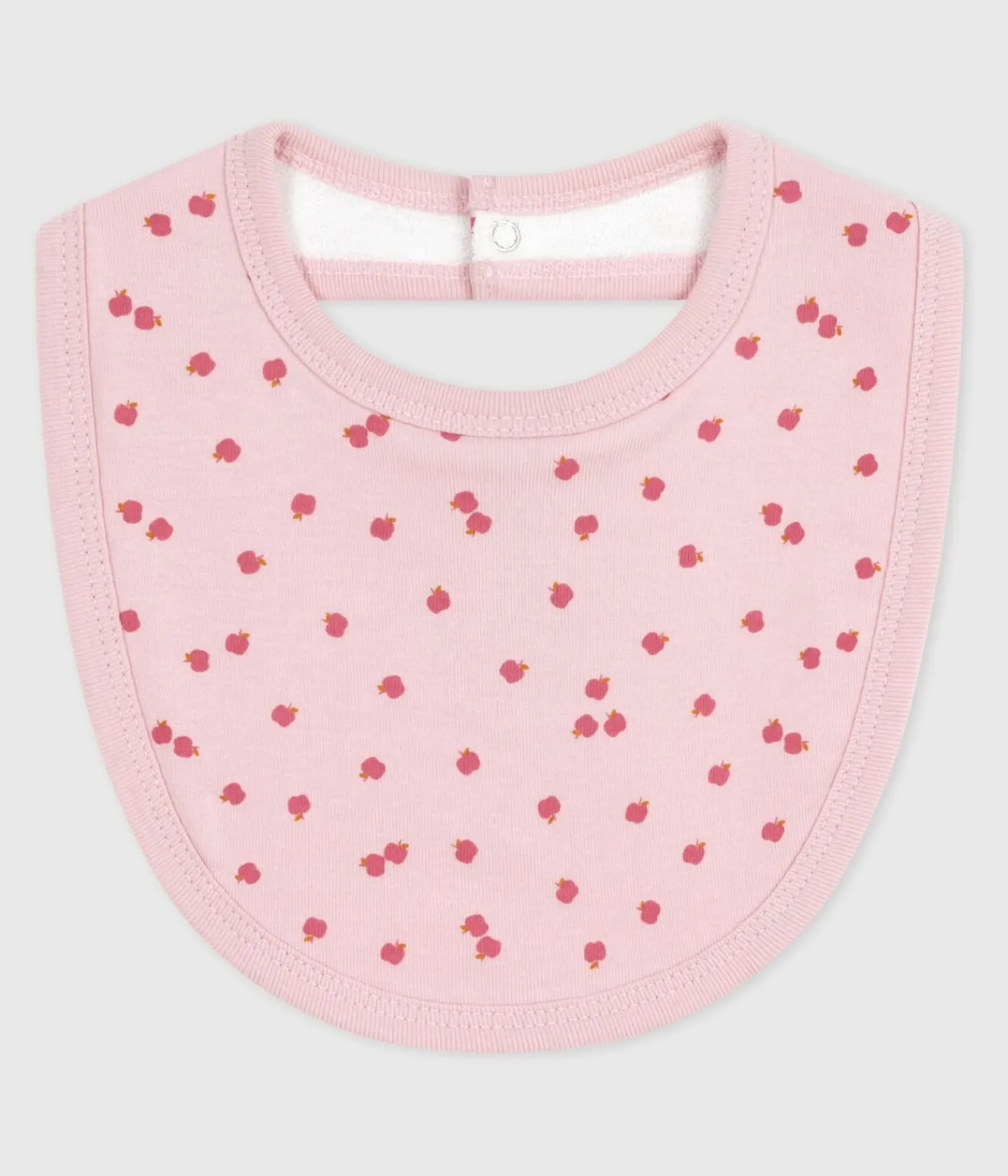 Petit Bateau Lätzchen|Newborn*Newborn-Lätzchen aus bedruckter Baumwolle rosa JOLI/weiss MULTICO