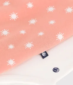 Petit Bateau Sets, Overalls & Latzhosen|Newborn*Newborn-Set Latzhose aus Baumwolle mit Sonnenmuster und Body orange ABRICOT/ MARSHMALLOW